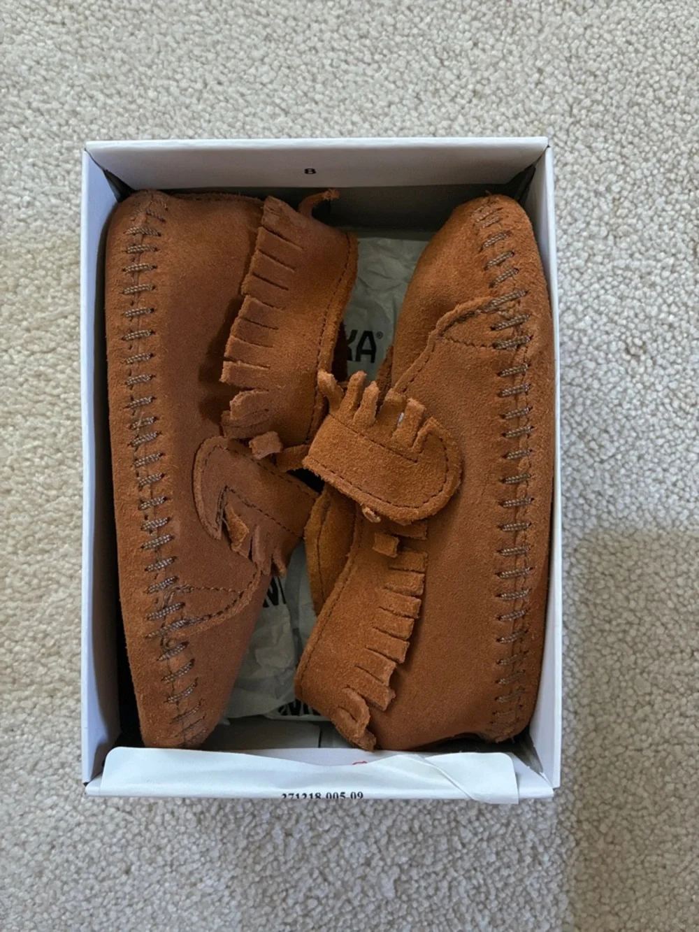 Minnetonka Toddler Suede Fringe Moccasin Booties